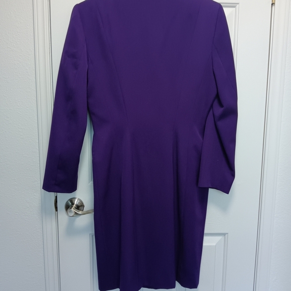 CLEARANCE SALE!!  Vintage Purple Double-Breasted Coat Dress - Picture 10 of 14